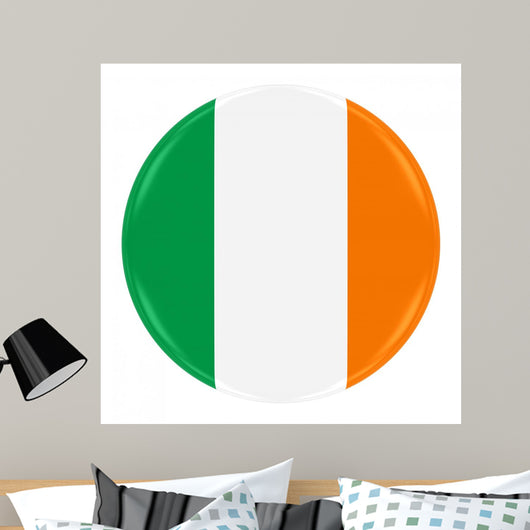 Irish Flag Badge Wall Decal