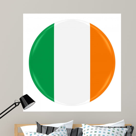 Irish Flag Badge Wall Decal