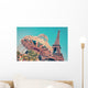 Vintage Merry-go-round and Eiffel Wall Decal