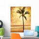 Sepia-toned Palm Tree Done Wall Decal