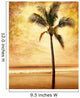 Sepia-toned Palm Tree Done Wall Decal