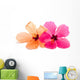 Two Hawaiian Hibiscus Flowers Wall Decal