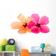 Two Hawaiian Hibiscus Flowers Wall Decal