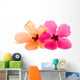 Two Hawaiian Hibiscus Flowers Wall Decal
