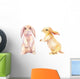Sweet Watercolor Rabbits Wall Stickers