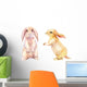 Sweet Watercolor Rabbits Wall Stickers