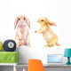 Sweet Watercolor Rabbits Wall Stickers