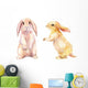 Sweet Watercolor Rabbits Wall Stickers