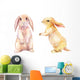 Sweet Watercolor Rabbits Wall Stickers