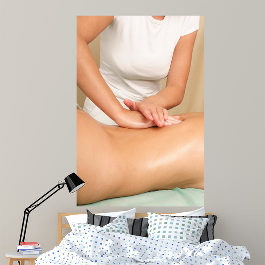 Female Back Massage Vertical Wall Mural
