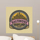 Grunge Rubber Stamp with Wall Decal