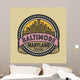 Grunge Rubber Stamp with Wall Decal