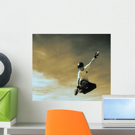 A Skater's Jump Wall Mural