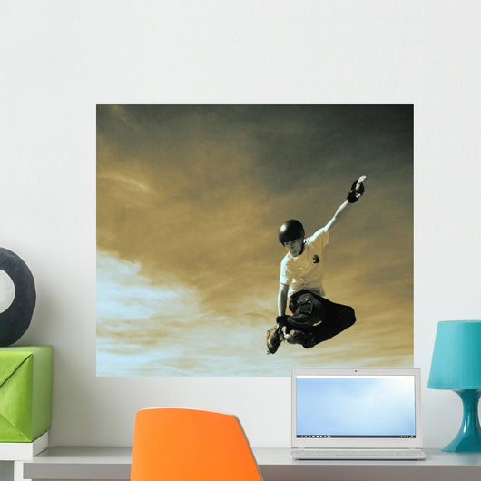 A Skater's Jump Wall Mural