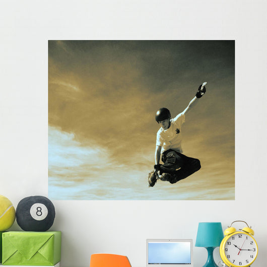 A Skater's Jump Wall Mural