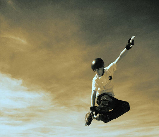 A Skater's Jump Wall Mural