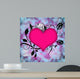 Heart with Flowers Wall Decal Design 2