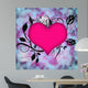 Heart with Flowers Wall Decal Design 2