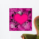 Heart with Flowers Wall Decal Design 1