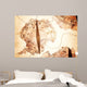 Antarctica Map and Compass Wall Decal