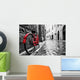 Retro Vintage Red Bike Wall Decal