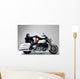 Lazy White Motorcycle Pin-up Wall Decal