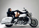 Lazy White Motorcycle Pin-up Wall Decal
