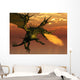 3D Render Fire-breathing Dragon Wall Decal