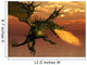 3D Render Fire-breathing Dragon Wall Decal