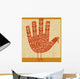  thanksgiving card design with theme words and cute hand print turkey Wall Mural