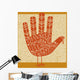  thanksgiving card design with theme words and cute hand print turkey Wall Mural