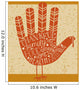  thanksgiving card design with theme words and cute hand print turkey Wall Mural