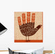  thanksgiving card design with theme words and cute hand print turkey Wall Mural