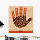  thanksgiving card design with theme words and cute hand print turkey Wall Mural