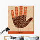  thanksgiving card design with theme words and cute hand print turkey Wall Mural