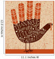  thanksgiving card design with theme words and cute hand print turkey Wall Mural