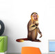Monkey Illustration Close-up White Wall Decal