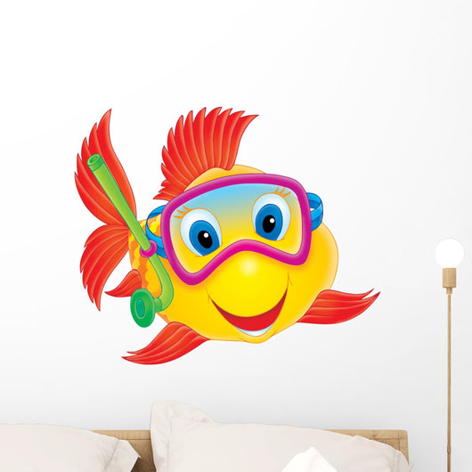 Fish Diver Wall Decal