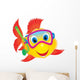 Fish Diver Wall Decal