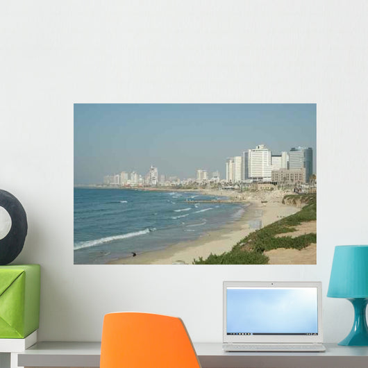 Tel Aviv Coastline Wall Mural