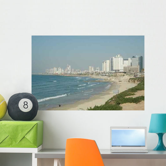 Tel Aviv Coastline Wall Mural