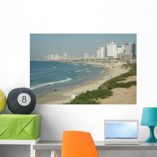 Tel Aviv Coastline Wall Mural