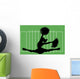 Football Cheerleader Wall Decal