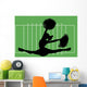 Football Cheerleader Wall Decal