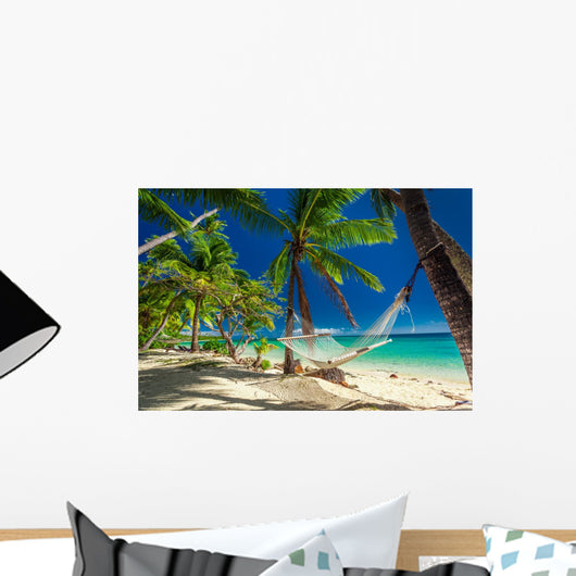 Empty Hammock Shade Palm Wall Decal