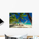 Empty Hammock Shade Palm Wall Decal
