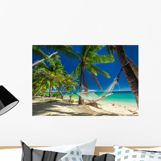 Empty Hammock Shade Palm Wall Decal