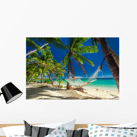 Empty Hammock Shade Palm Wall Decal