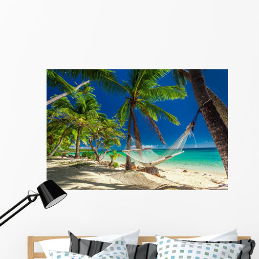 Empty Hammock Shade Palm Wall Decal