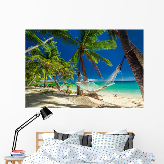 Empty Hammock Shade Palm Wall Decal
